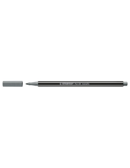 Pen 68 metallic rotulador Medio Plata 1 pieza(s)