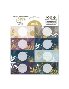 ETIQUETA ESCOLAR ERIK 15,8x20 GLITTER - Pack de 10 unidades