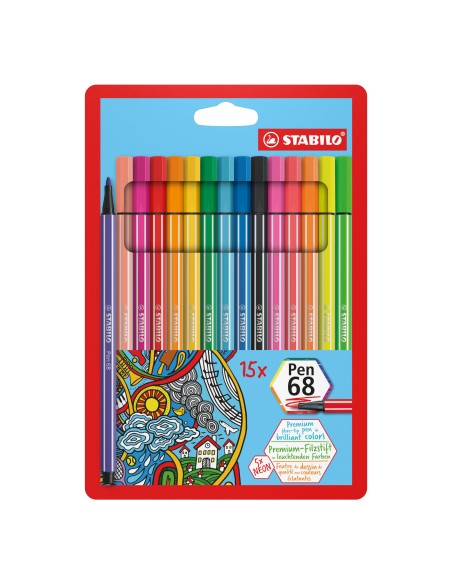 Pen 68 rotulador Multicolor 15 pieza(s)