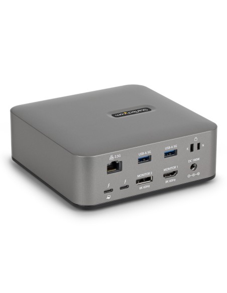215UE-TB5USB4DOCK base para portátil y replicador de puertos Alámbrico Thunderbolt 5 Gris
