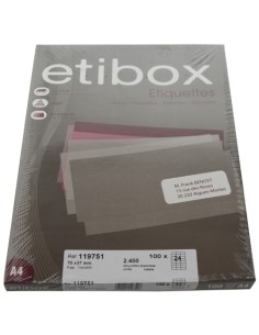 ETIQUETAS ADH.IMPR. ETIBOX A4 BLANCA CAJ
