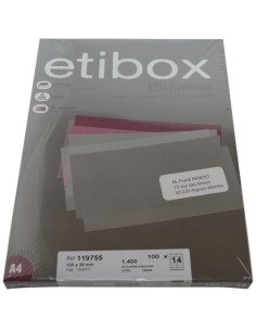 ETIQUETAS ADH.IMPR. ETIBOX A4 BLANCA CAJ