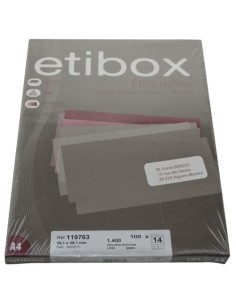 ETIQUETAS ADH.IMPR. ETIBOX A4 BLANCA CAJ