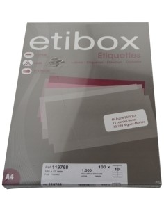 ETIQUETAS ADH.IMPR. ETIBOX A4 BLANCA CAJ