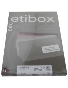 ETIQUETAS ADH.IMPR. ETIBOX A4 BLANCA CAJ