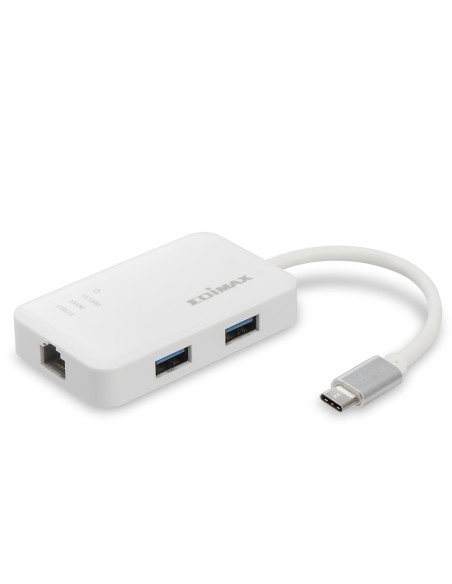 EU-4308 base para portátil y replicador de puertos USB 3.2 Gen 1 (3.1 Gen 1) Type-C Blanco