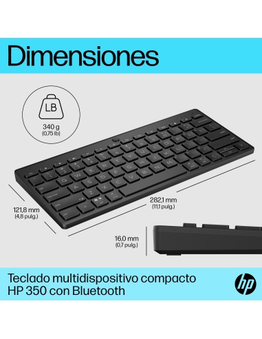 Teclado multidispositivo compacto 350 con Bluetooth