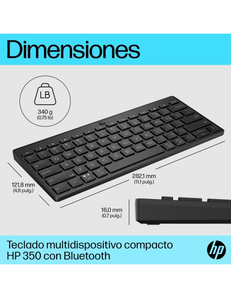 Teclado multidispositivo compacto 350 con Bluetooth Teclado multidispositivo compacto 350 con Bluetooth