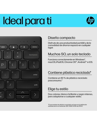 Teclado multidispositivo compacto 350 con Bluetooth
