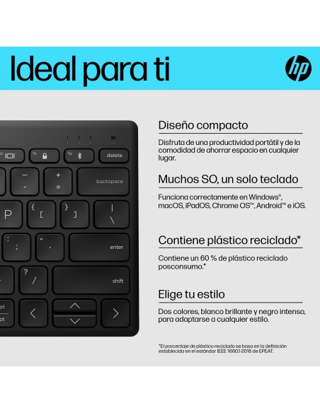 Teclado multidispositivo compacto 350 con Bluetooth Teclado multidispositivo compacto 350 con Bluetooth