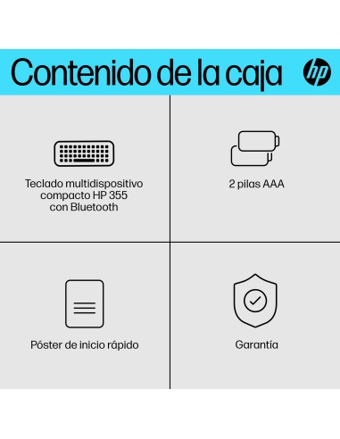 Teclado multidispositivo compacto 355 con Bluetooth