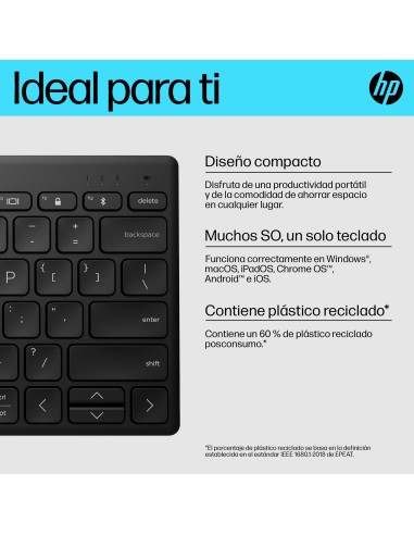 Teclado multidispositivo compacto 355 con Bluetooth