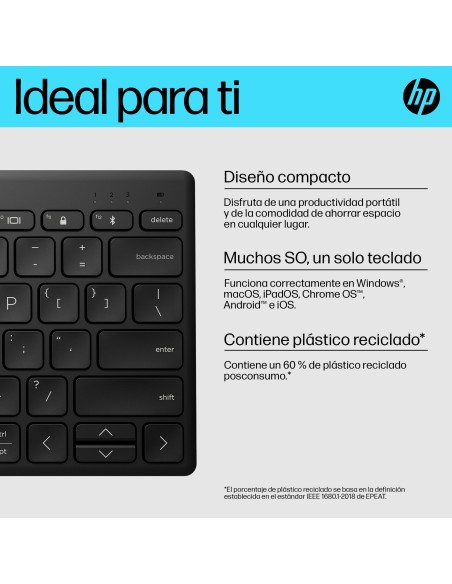 Teclado multidispositivo compacto 355 con Bluetooth Teclado multidispositivo compacto 355 con Bluetooth