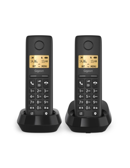 BASIC 100 DUO Teléfono DECT/analógico Identificador de llamadas Negro