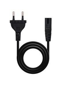 Cable de Alimentación con forma 8, CEE7/16/M  C7/H, Negro, 2m