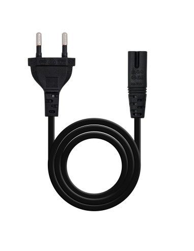 Cable de Alimentación con forma 8, CEE7/16/M  C7/H, Negro, 3m