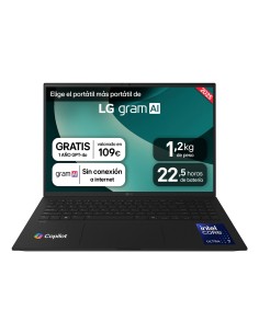 Gram 16ZD90T-G.AX88B ordenador portatil Intel Core Ultra 7 255H Portátil 40,6 cm (16") WQXGA 32 GB LPDDR5x-SDRAM 1 TB SSD Wi-Fi 