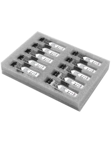 Paquete de 10 Módulos SFP Compatibles con Cisco GLC-SX-MM - 1000BASE-SX - Multimodo 1GbE - SFP Ethernet Gigabit 1Gb - LC - 550m 
