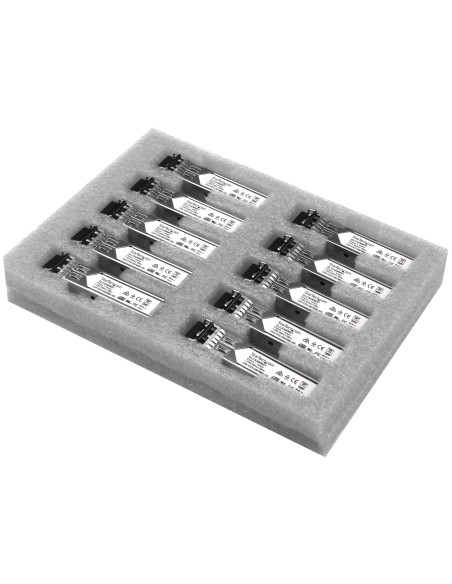 Paquete de 10 Módulos SFP Compatibles con Cisco GLC-SX-MM - 1000BASE-SX - Multimodo 1GbE - SFP Ethernet Gigabit 1Gb - LC - 550m 