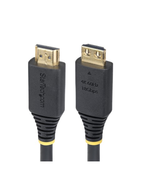 Cable HDMI de Alta Velocidad de 30cm - Conectores de Agarre - 4K60Hz/1440p 144Hz - HDR10/HDCP 2.2/ARC - UHD - 18Gbps - Cable HDM