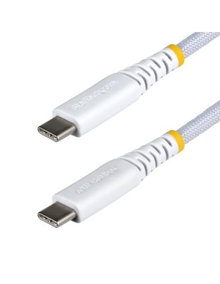 Cable de Carga USB-C Trenzado de TPE y Nailon de 15cm - Cable Cargador USB Tipo C - - Cable Cargador para Portátil o Tablet - Ca