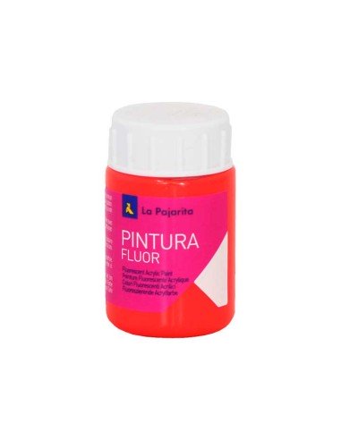 BOTE 35ML PINTURA FLUOR. LA PAJARITA ROJO 117022 - Pack de 6 unidades