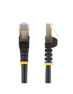 Cable de 1m de Red Ethernet RJ45 Cat6a Blindado STP - Cable sin Enganche Snagless - Negro