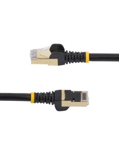 Cable de 1m de Red Ethernet RJ45 Cat6a Blindado STP - Cable sin Enganche Snagless - Negro 2