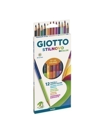 LAPICES COLOR GIOTTO STILNOVO BICOLOR 12 - Pack de 10 unidades