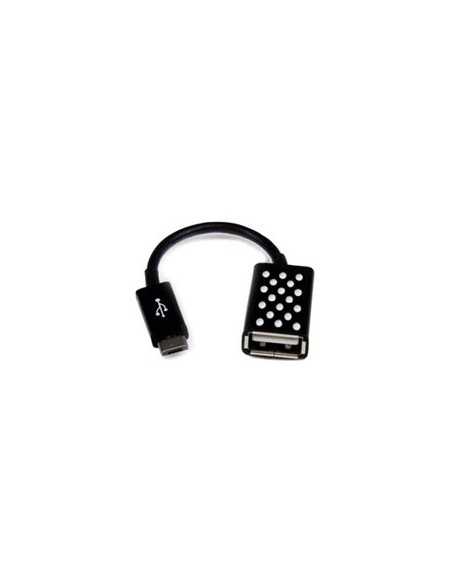 Micro-USB - USB A M/F cable USB USB 2.0 Micro-USB A Negro