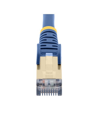 Cable 5m Ethernet CAT6a - Cable de Red de 10 Gigabits Blindado Snagless RJ45 PoE de 100W - Latiguillo STP de 10GbE con Alivio d