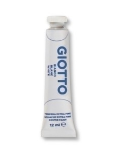 TEMPERA GIOTTO 12 ml (tubo)  BLANCO - Pack de 6 unidades