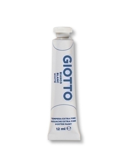 TEMPERA GIOTTO 12 ml (tubo)  BLANCO - Pack de 6 unidades