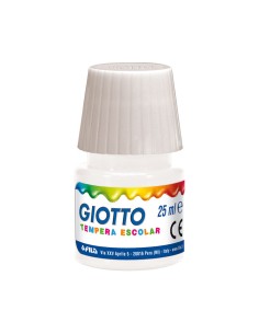 BOTE TEMPERA ESCOLAR GIOTTO 25ML BLANCO 356901 - Pack de 6 unidades