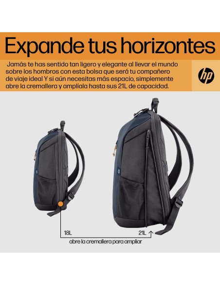 Mochila para portátil Travel de 15,6 pulgadas y 18 litros, color gris