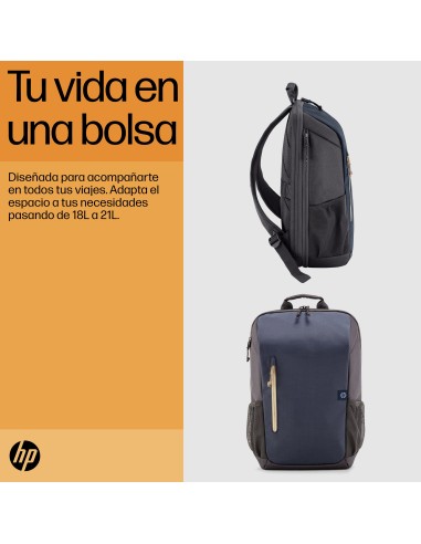 Mochila para portátil Travel de 15,6 pulgadas y 18 litros, color gris