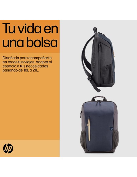 Mochila para portátil Travel de 15,6 pulgadas y 18 litros, color gris