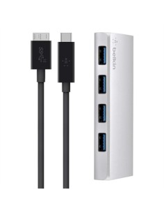 F4U088VF hub de interfaz USB 3.2 Gen 1 (3.1 Gen 1) Micro-B 5000 Mbit/s Plata