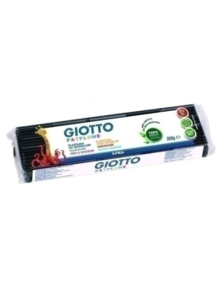 PLASTILINA PATPLUME 350GR NEGRO C/12
