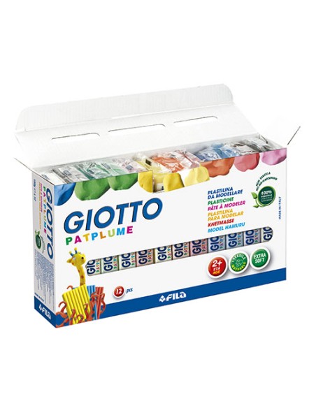 CAJA 12 PLASTILINA PATPLUME 150G GIOTTO F511900