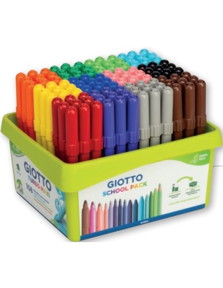 Turbo Maxi rotulador Negro, Azul, Marrón, Verde, Gris, Azul claro, Naranja, Rosa, Rojo, Violeta, Amarillo 108 pieza(s)