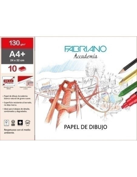 LAMINAS DIBUJO FABRIANO 24X32 C/R B/10 - Pack de 10 unidades