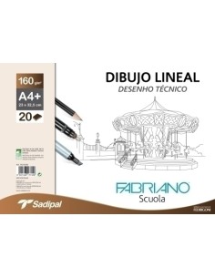 BLOC DIB.LINEAL FABRIANO A4+ 20h LISO - Pack de 5 unidades