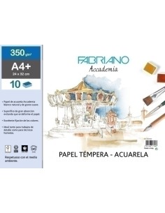 BLOC DIBUJO FABRIANO ACUARELA A4+ 10h - Pack de 10 unidades