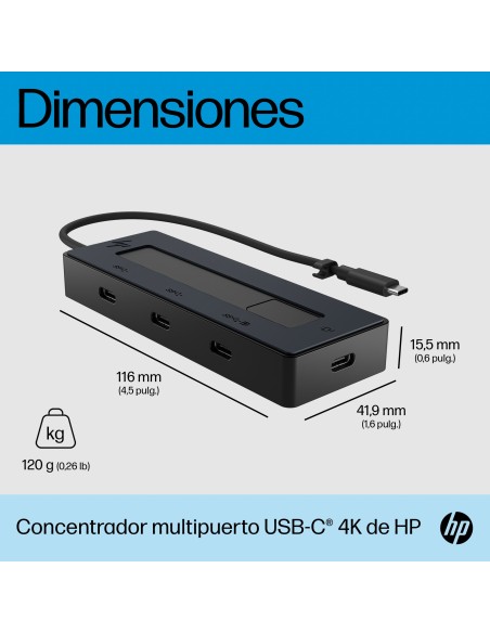 Concentrador multipuerto USB-C 4K de