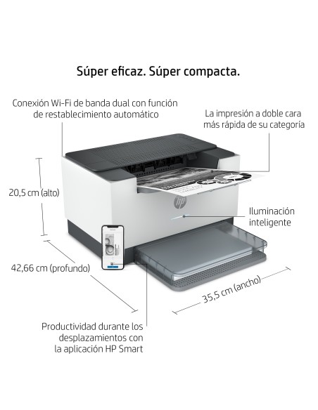LaserJet Impresora M209dw, Blanco y negro, Impresora para Home y Home Office, Estampado, Impresión a doble cara  Tamaño compact