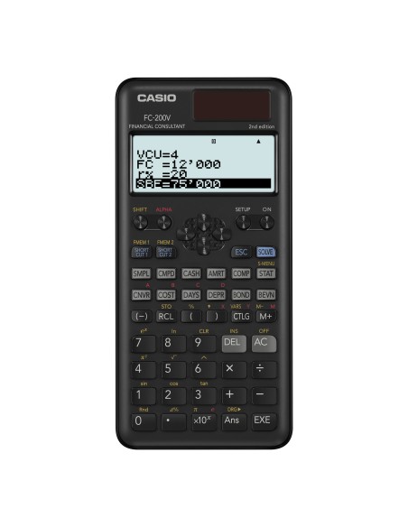 FC-200V-2 calculadora Escritorio Calculadora financiera Negro