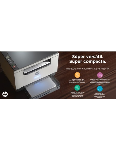 LaserJet Impresora multifunción M234dw, Blanco y negro, Impresora para Oficina pequeña, Impresión, copia, escáner, Escanear a c