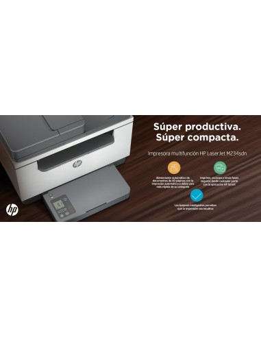 LaserJet Impresora multifunción M234sdn, Blanco y negro, Impresora para Oficina pequeña, Impresión, copia, escáner, Escanear a 