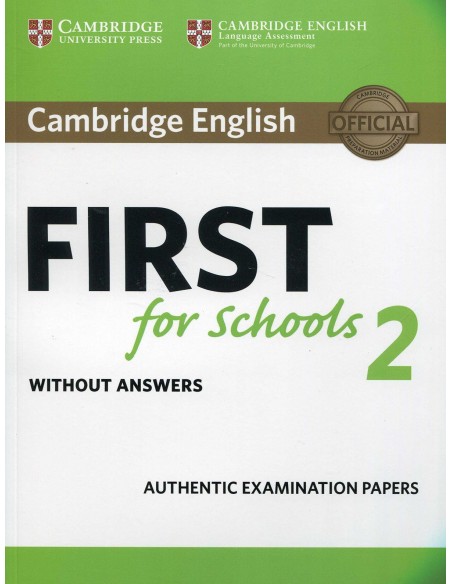 Cambridge english first for schools 2 student s book without answers